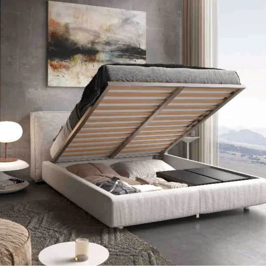 Hafele HA-Gravity: Storage Bed, With Slatted Frame 1800 X 2000 mm, bed frame with slats and crossbar support